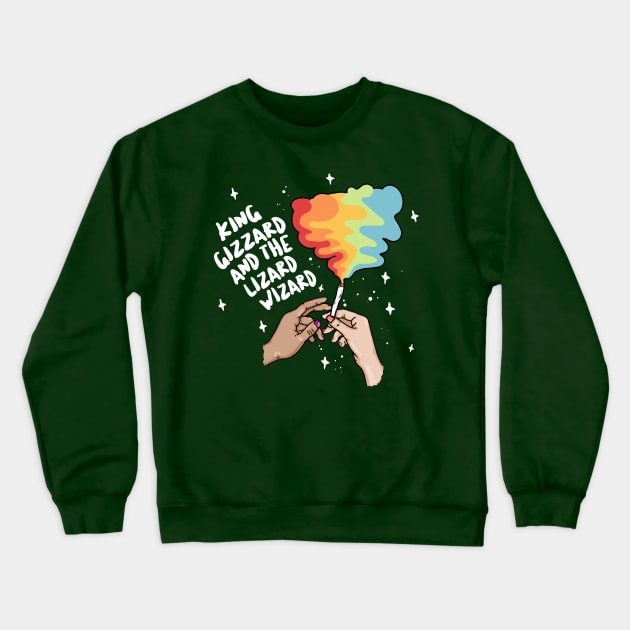 King Gizzard and the Lizard Wizard //\/\/\\ Fanart Design Crewneck Sweatshirt by DankFutura